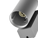 Deko-Light facade spotlight SHORELINE PRO GU10 ROUND 1 flame, cylindrical, with lamp socket GU10 IP65, light grey