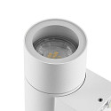 Deko-Light facade spotlight ACHERNAR UP & DOWN 2 flames, cylindrical, with lamp socket GU10 IP65, white