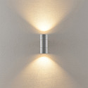 Deko-Light facade spotlight ACHERNAR UP & DOWN 2 flames, cylindrical, with lamp socket GU10 IP65, light grey