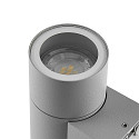 Deko-Light facade spotlight ACHERNAR UP & DOWN 2 flames, cylindrical, with lamp socket GU10 IP65, light grey