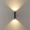 Deko-Light facade spotlight ACHERNAR UP & DOWN 2 flames, cylindrical, with lamp socket GU10 IP65, dark grey