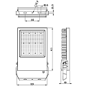 Deko-Light Outdoor LED spot ATIK, IP65 / 44, 300W 4000K 39900lm 110�, symmetrical, die-cast aluminum, black