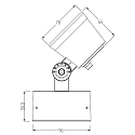 Outdoor LED spot 8W RGBW, IP65, 24V DC, RGB + 3000K 389lm 20�, die-cast aluminum, black grey
