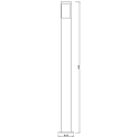 Deko-Light Outdoor floor lamp PORRIMA, height 100cm, IP44, GU10 max. 5W, brushed stainless steel