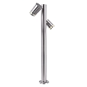 outdoor floor lamp ZILLY II swivelling, voltage constant GU10 IP44, clear, silver, transparent dimmable