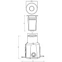 Deko-Light LED Underwater luminaire SNAPPER II WW, asymmetrical, IP68, 24V DC, 3W 3000K 105lm 45� / 35�, dimmable, silver
