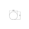 Deko-Light Decorative outdoor Ball luminaire 25, � 25cm, IP65 / IP44, E27 max. 20W, plastic PE , white