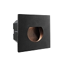 Cover ROUND for recessed LED wall luminaire LIGHT base II COB outdoor, 10 x 10cm, beam angle 63�, aluminum, black
