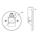 Deko-Light Cover ROUND for recessed LED wall luminaire ALWAID, jet black
