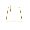 Pendelum for magnetic luminaire MIRAM, B/H: 20,5cm/18,5cm, yellow