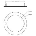 Deko-Light reducing ring 240/180MM round, mechanical, built-in version, traffic white