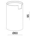 Deko-Light surface mounted housing CAN MIX'N MATCH 1/2 - SPOT HEAD (WALL / TABLE / FLOOR) cylindrical, mechanical, bronze