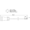 Cable system, Weipu HQ 12/24/48V Feed-in cable 4-pin, 5 meters