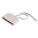 MINI-AMP 6-fold distributor (1x plug, 6x sockets) 20cm, 12V/24V, max. 3A, IP20