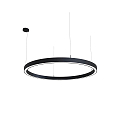pendant luminaire LAUTARO 1200/60 UP/DOWN OPAL P4 IP20, black dimmable