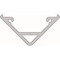 Corner profile AV-05-12 for 12 mm LED Stripes, silver matt, anodised, 200cm