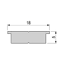 Deko-Light Carrier profile LED carrier T-01-15 for 15 - 16,3 LED stripes, matt silver