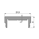 Deko-Light Carrier profile profile carrier T-02-20 for AH-01-20 serie, matt silver