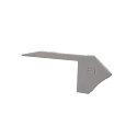 Accessories for LED profile P-AL-01-10 endcaps, 2 items, grey