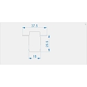 Endcaps H-ET-03-10 set 2 items, white