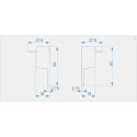 Endcaps H-EL-03-10 set 2 items, white