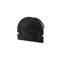 Endcaps R-AU-01-12, 18 mm, 2 items, black