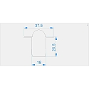 Endcaps R-ET-03-10 set 2 items, white