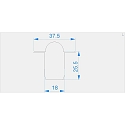 Endcaps R-ET-03-10 set 2 items, grey