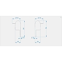 Endcaps R-EL-03-10 set 2 items, grey