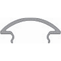 Cover R-05-12, BxH: 31,96x8,65mm, white satined, 200cm