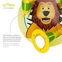 Elobra Rondell L�WE TIERWELT, 3x E14, green/yellow