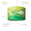 Elobra Pendant luminaire DINOS 25/40, E27, green