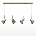 Elobra pendant luminaire CUBA 4 E14, oak natural