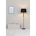 Faro floor lamp VOLTA E27 IP20, nickel satined, black 