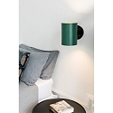 Faro wall luminaire GUADALUPE E27 IP20, green, black matt 