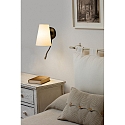 Faro wall luminaire LUPE E27 IP20, beige, black 