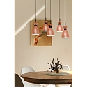 Faro pendant luminaire RETRO 5 flames E14 IP20, copper, mat 
