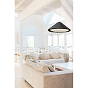pendant luminaire SAIGON IN 3 flames E27 IP20, black matt 