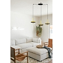 Faro pendant luminaire WHIZZ 3 flames E27 IP20, gold, black 