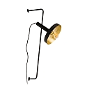wall luminaire WHIZZ E27 IP20, gold, black matt 