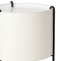 floor lamp DRUM E27 IP20, beige, black matt 