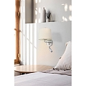 Faro wall luminaire MONTREAL E27 IP20, beige, chrome 