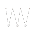 pendant luminaire MINE PC SPACE 3 flames E27 IP20, white matt 