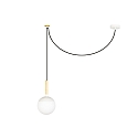 pendant luminaire MINE PC E27 IP20, white matt 