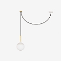 Faro pendant luminaire MINE PC E27 IP20, white matt 