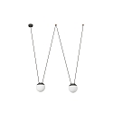 pendant luminaire MINE PC SPACE 2 flames E27 IP20, dark grey 