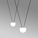 Faro pendant luminaire MINE GLASS SPACE 2 flames E27 IP20, white matt 