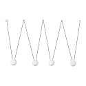 pendant luminaire MINE 4 flames E27 IP20, white matt 