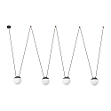 pendant luminaire MINE 4 flames E27 IP20, dark grey 