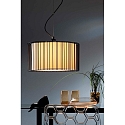 Faro pendant luminaire LINDA E27 IP20, beige, black matt 